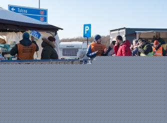 General scenes Isaccea entry point on Romanian border 
